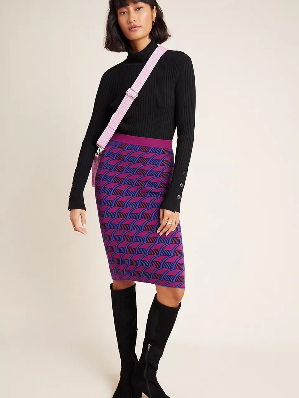 Anthropologie Maeve Nancy Retro Sweater Pencil Skirt